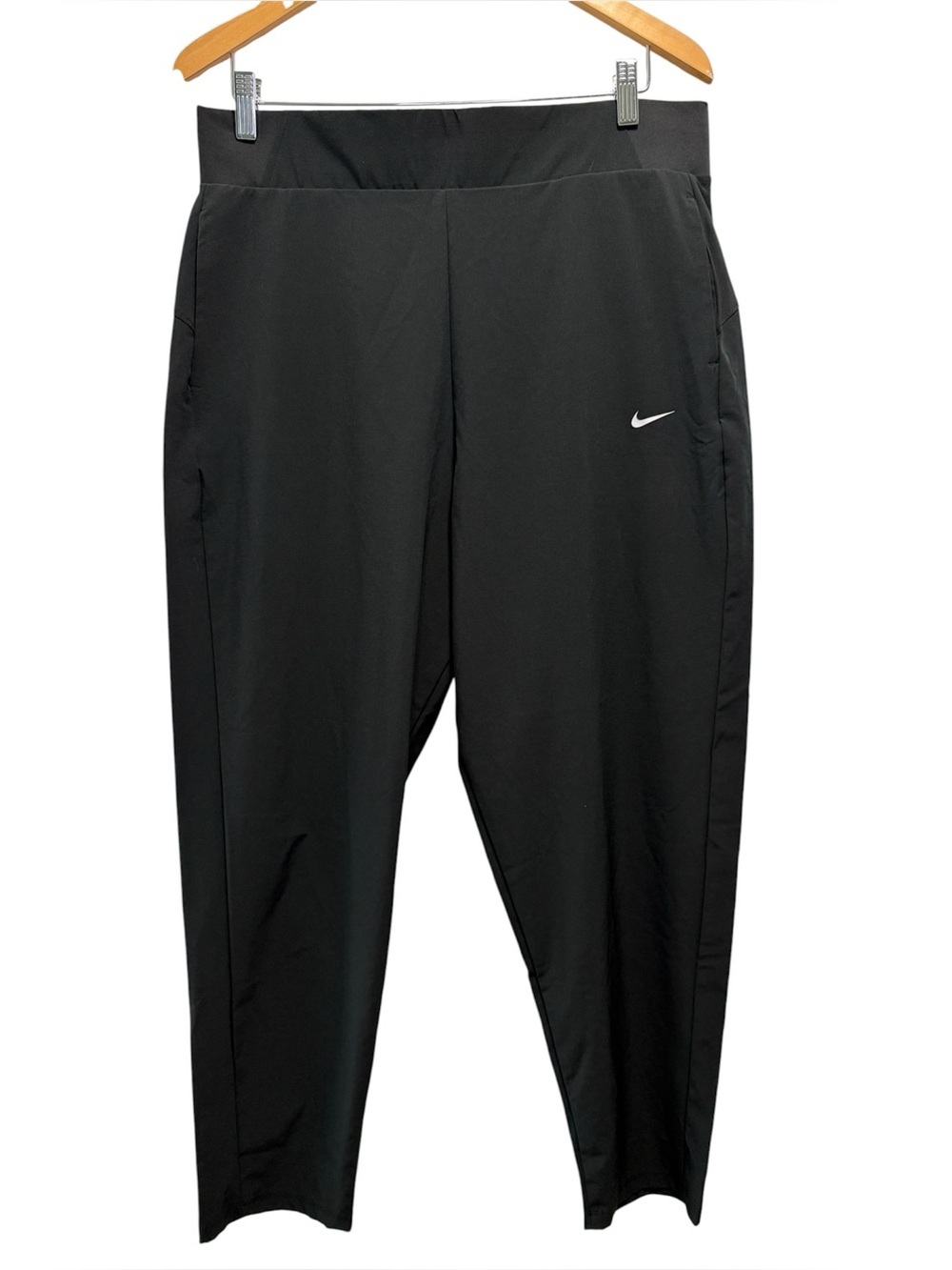 Nike Black Athletic Pants with Swoosh Womens XL